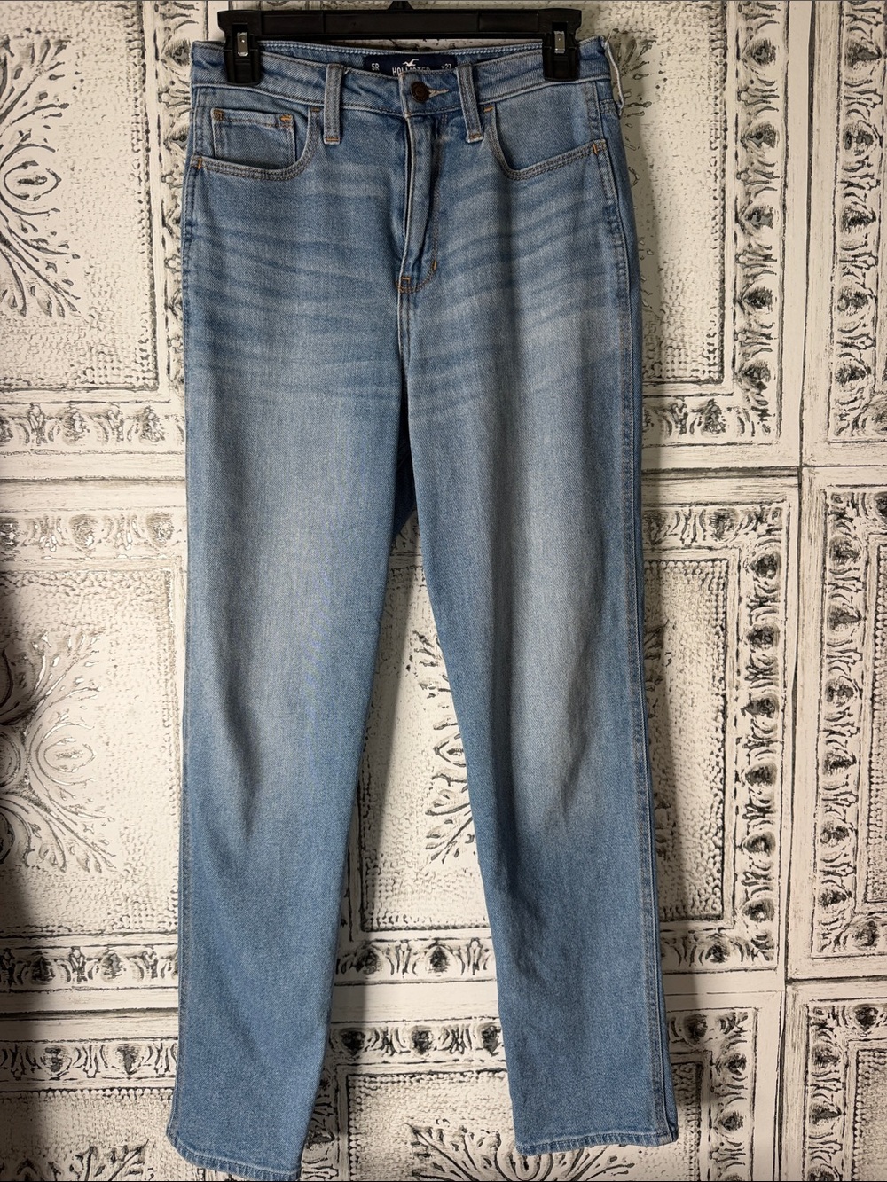 Hollister High Rise Straight Light Blue Jeans